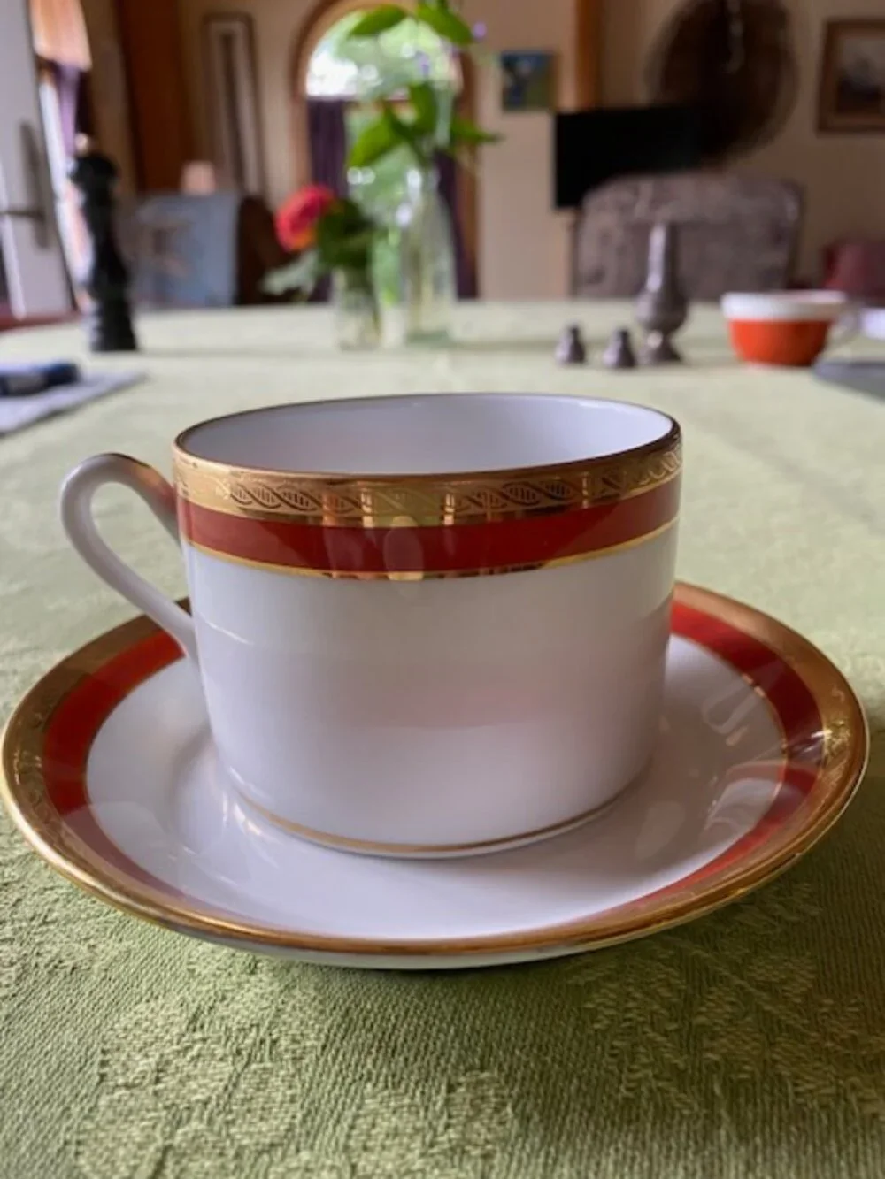Ginori 1735 Palermo Rust Cup & Saucer from the 60's, used as a prop